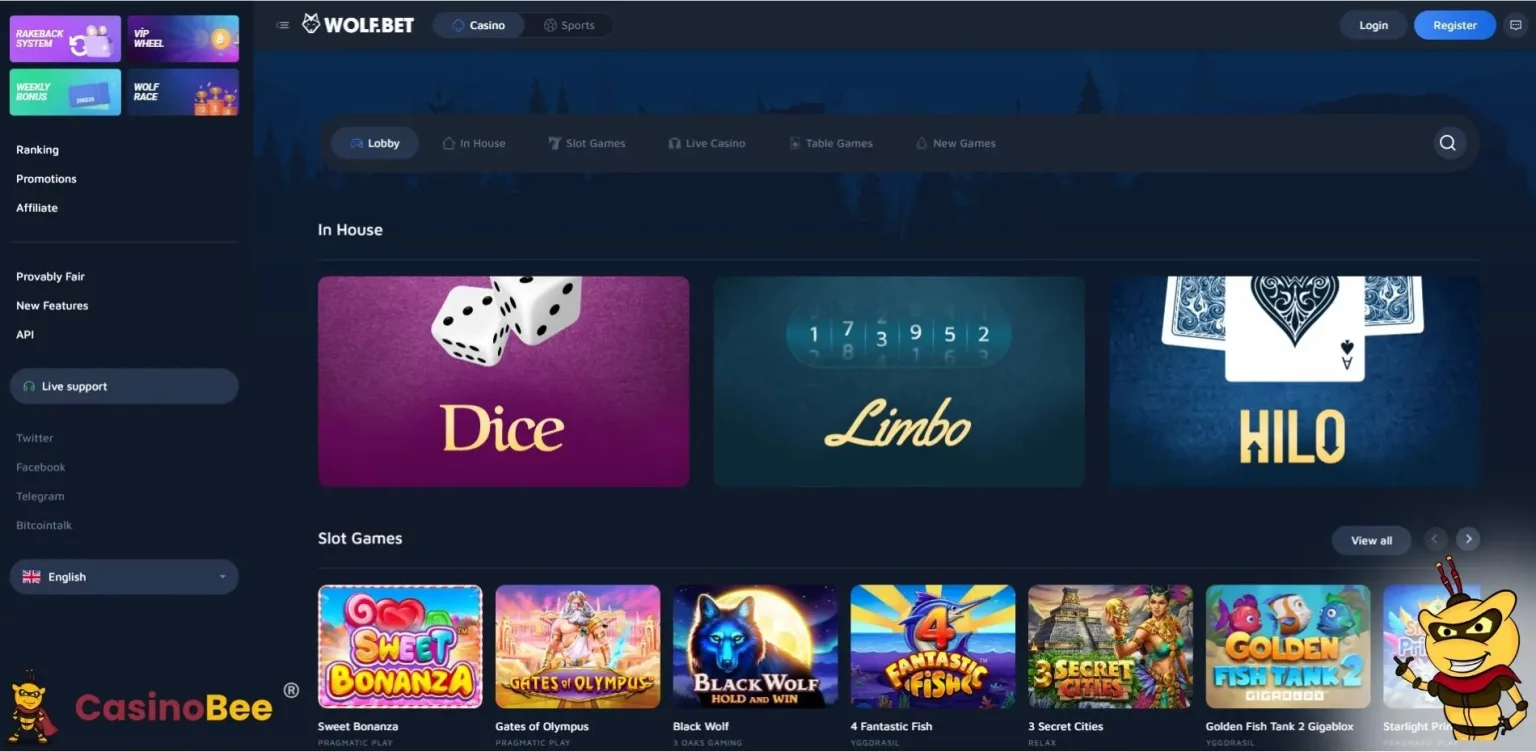 Experience Thrilling Casino Games at Wolf.bet